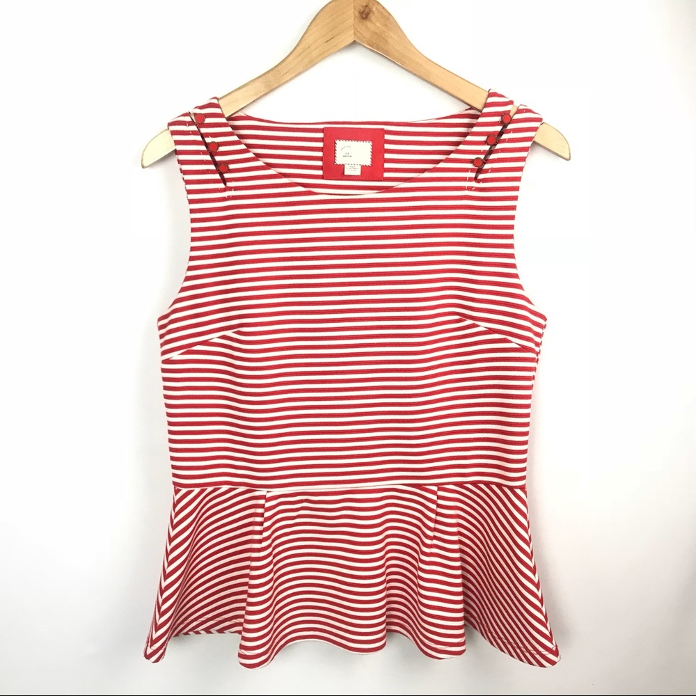 Anthropologie 9-h15 stcl Antonia Peplum 🌹 Medium